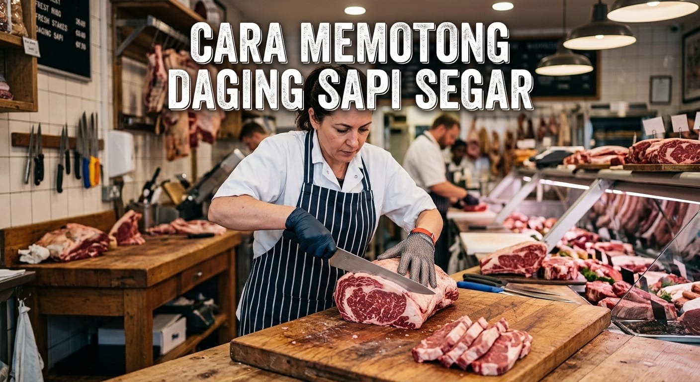 cara memotong daging sapi segar